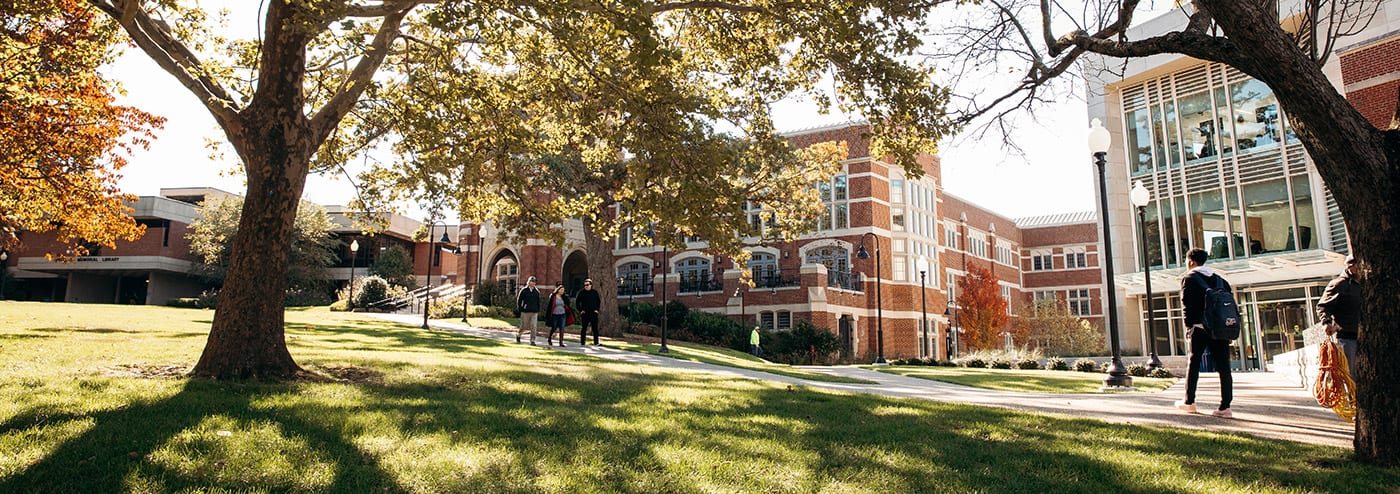 Fall Campus Photo of Science Complex and Ruane Center for the Humanities