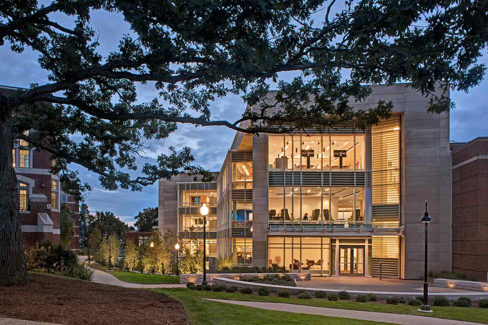 Science Complex at night