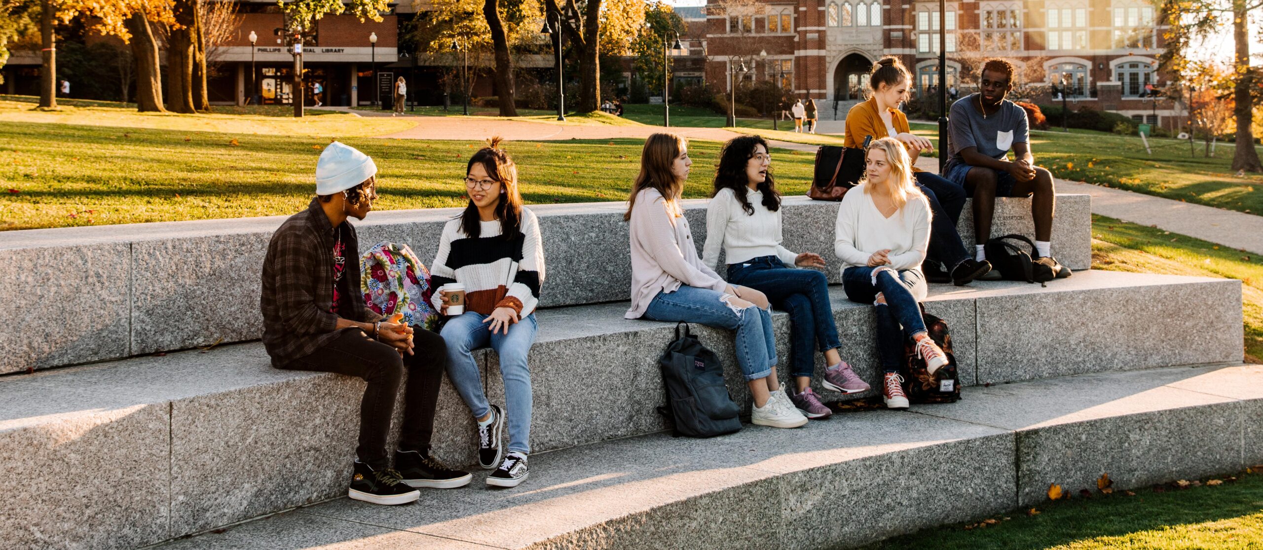 Students in outdoor classroom